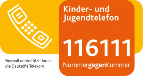 Kinder und Jugendtelefon: 116111 - Nummer-gegen-Kummer